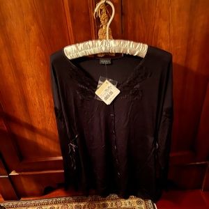 La perla silk Pajamas medium black new